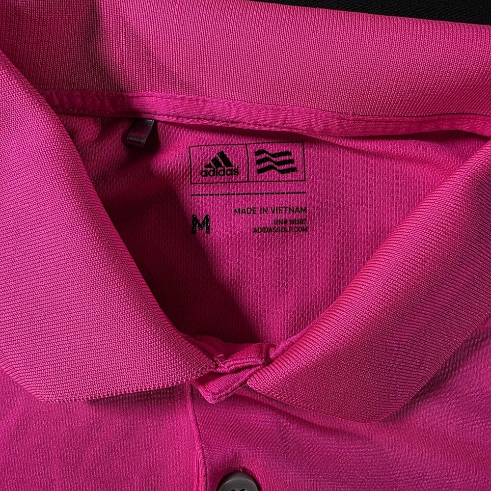 Adidas  Mens Adi Performance Polo Solar Pink‎ Sports Golf Medium
